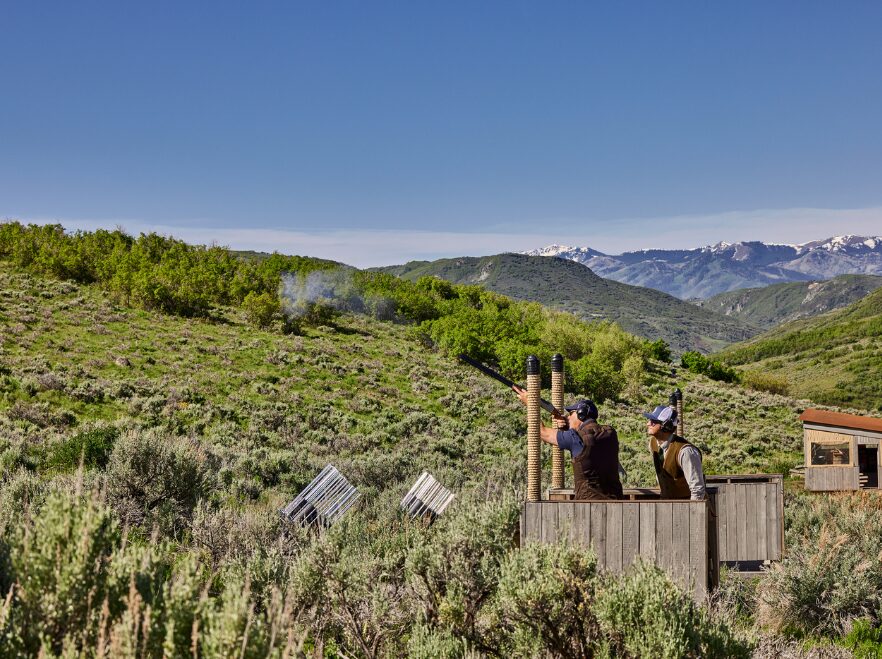 Clay shooting at the Lodge at Blue Sky