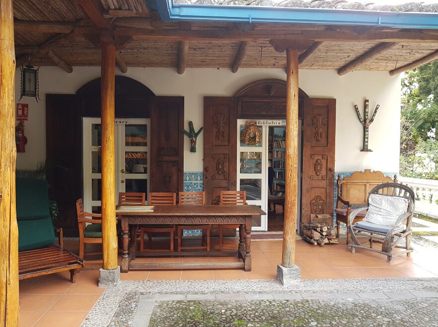 A courtyard at Hacienda Cusin