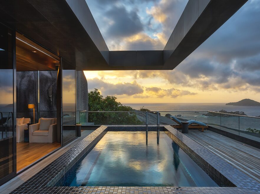 The Sanctuary Pool, Four Bedroom Residence, Six Senses, Zil Pasyon, Félicité, Seychelles