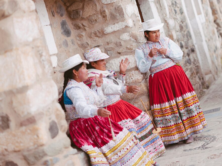 Local ladies weaving in The Colca Valley