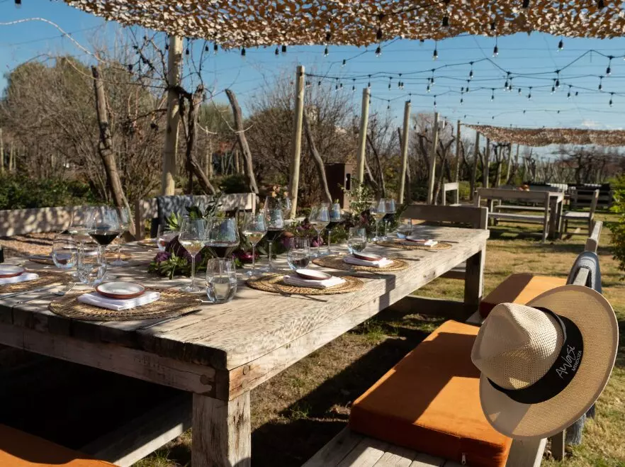 A lunch in the sun at Awasi Mendoza