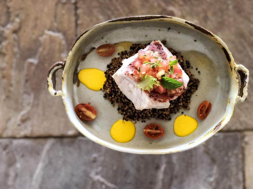 Fine dining at Finch Bay, Puerto Ayora, The Galapagos