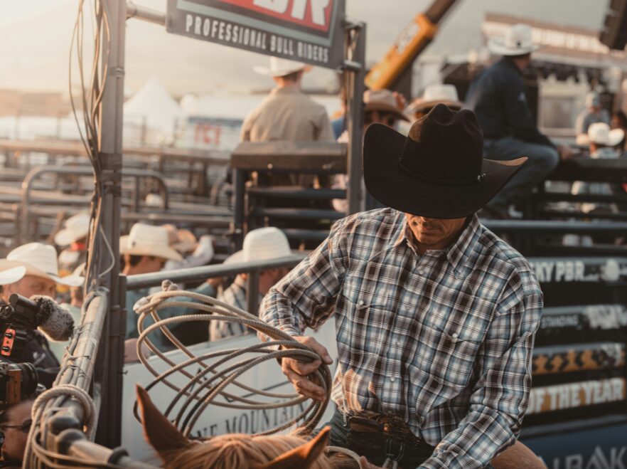 A rodeo in Big Sky, Montana