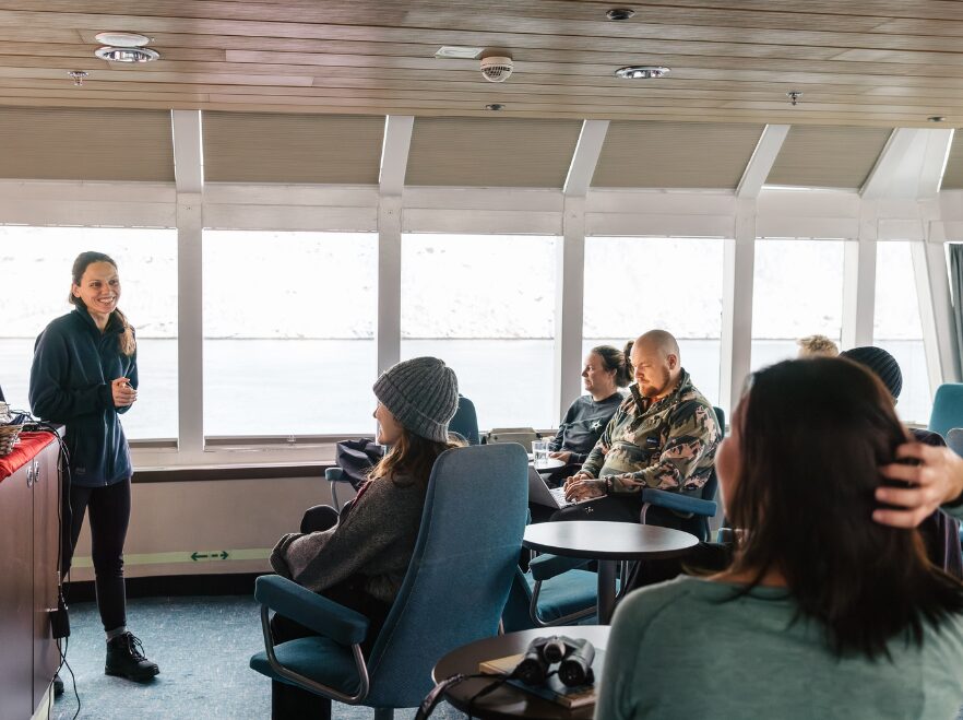 Specialist lectures onboard the MS Quest