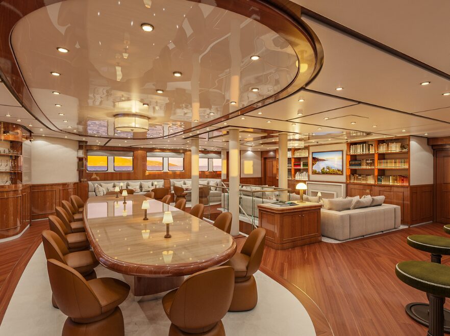 Dining room on the Aqua Lares