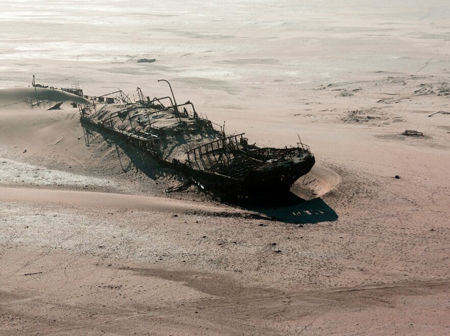 A wreck on the Skeleton Coast