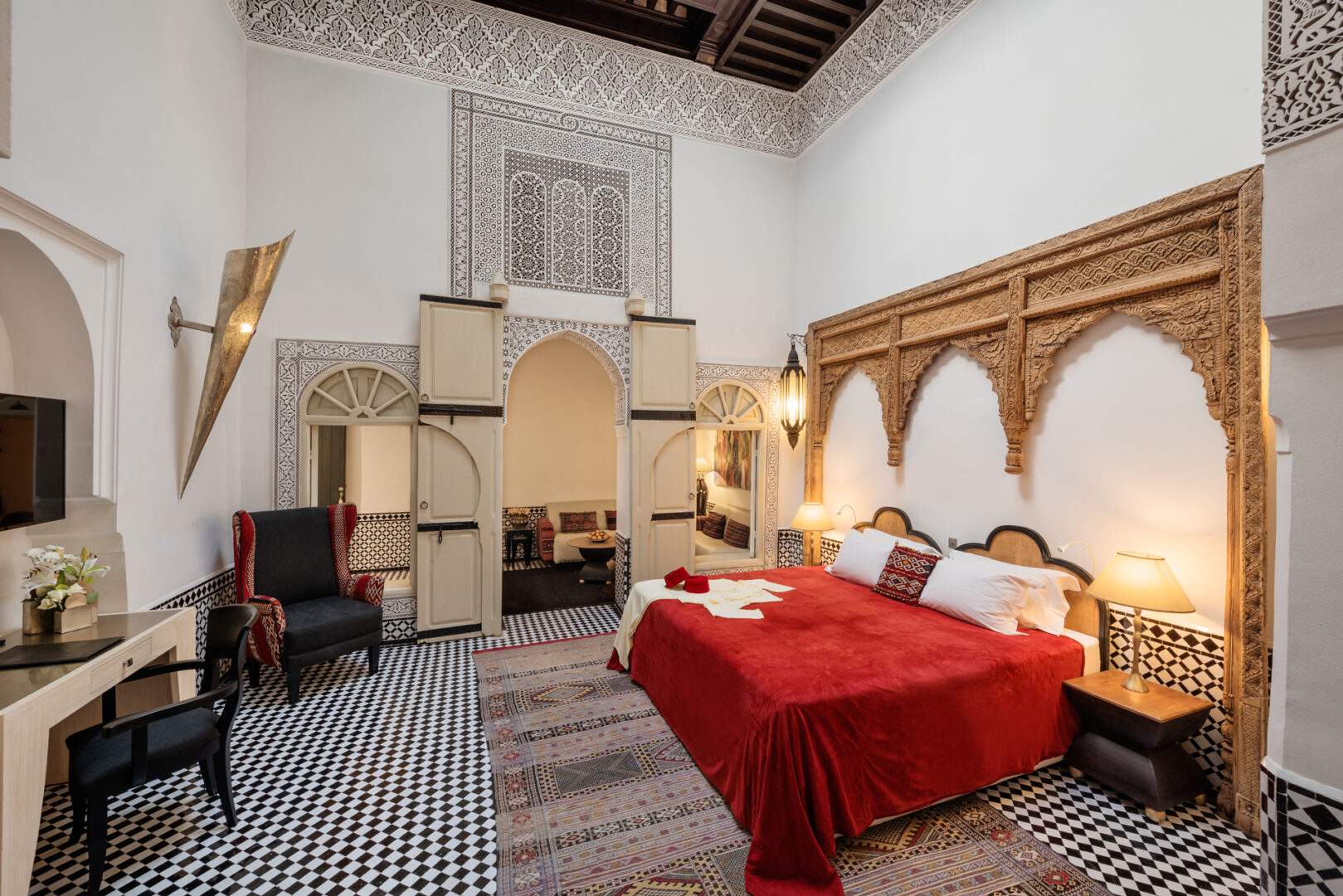 A suite at the Farnatchi, Boutique Hotel Marrakech, Morocco
