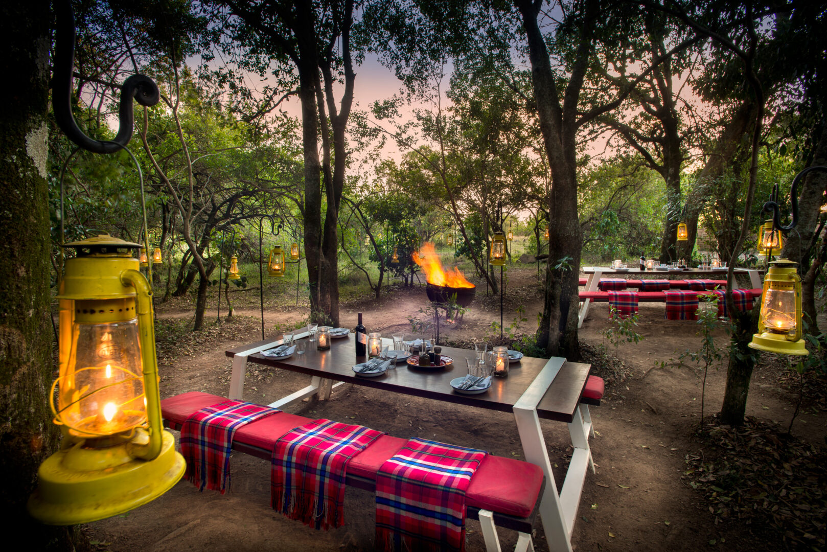 Bush dinner, Angama Mara, Kenya