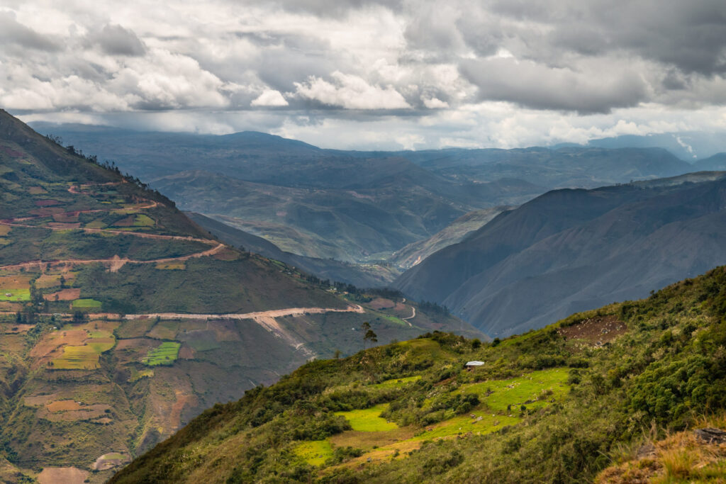 The Andes mountains in the Chachapoyas region of Peru