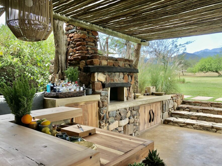 The open kitchen at Kalepo Camp, Matthews Mountain Range, Kenya