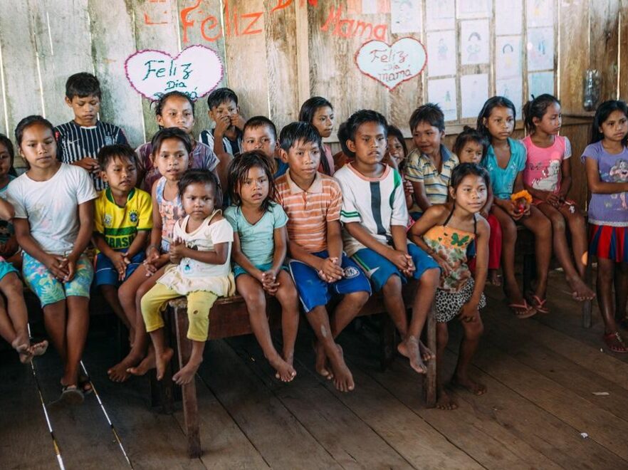 Local School Visit, Aria Cruise, Amazon Rainforest, Peru