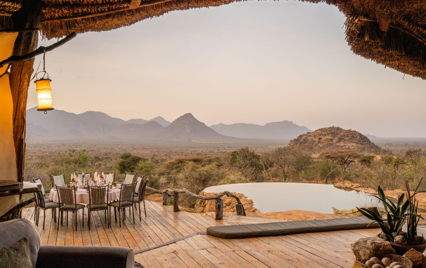 Dinner with a view, Sarara, Kenya