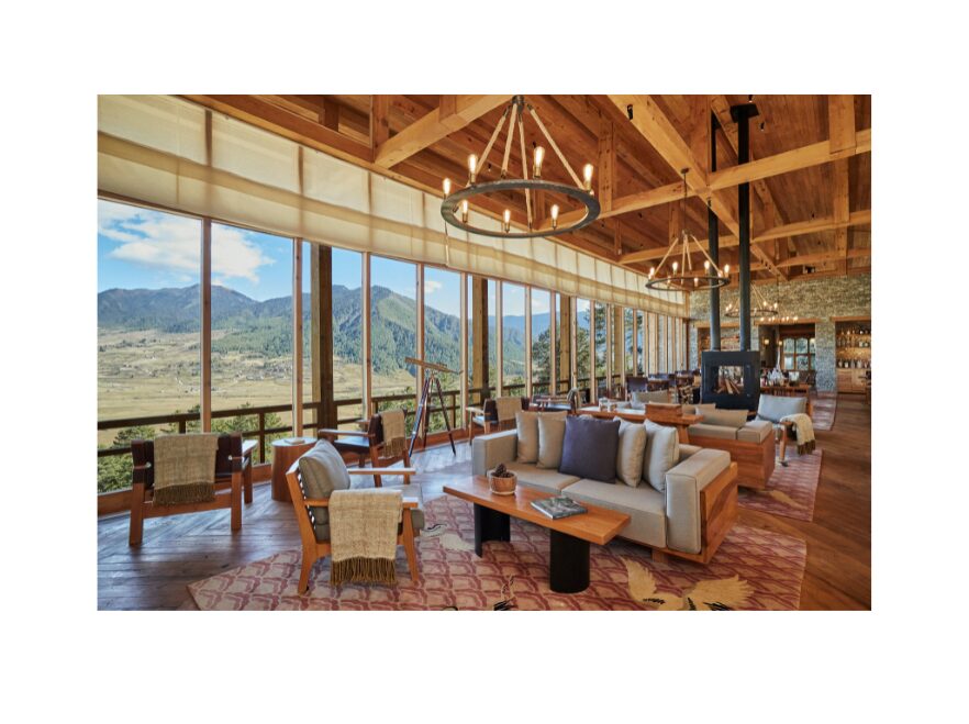 Living Room, Main Building, Six Senses, Gangtey, Bhutan