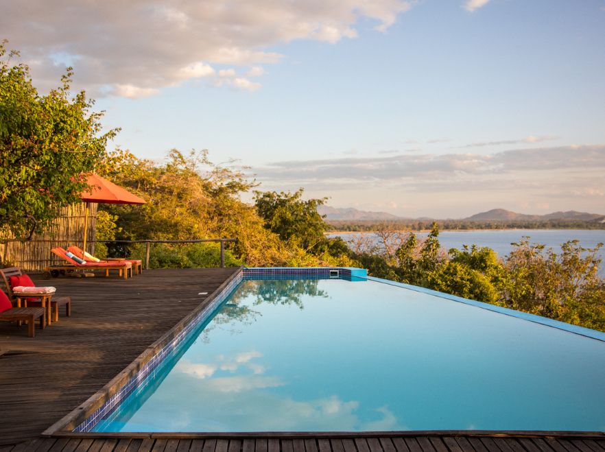 Pool at Pumulani Lodge, Lake Malawi, Malawi