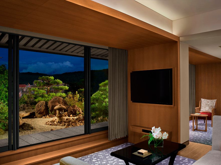 Garden Terrace Suite Living Room, The Ritz-Carlton, Kyoto, Japan