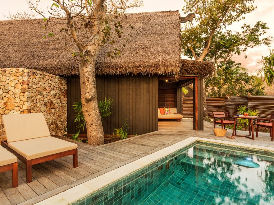 Hideaway Pool Villa Deck, Six Senses Fiji, Fiji