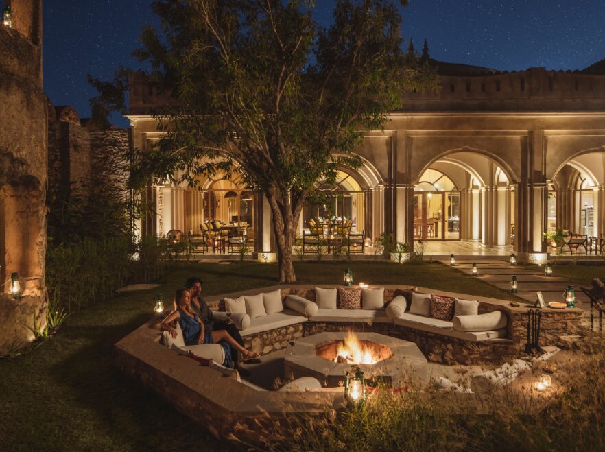 Firepit at the Cortile, Six Senses Fort Bawara, Rajasthan, India