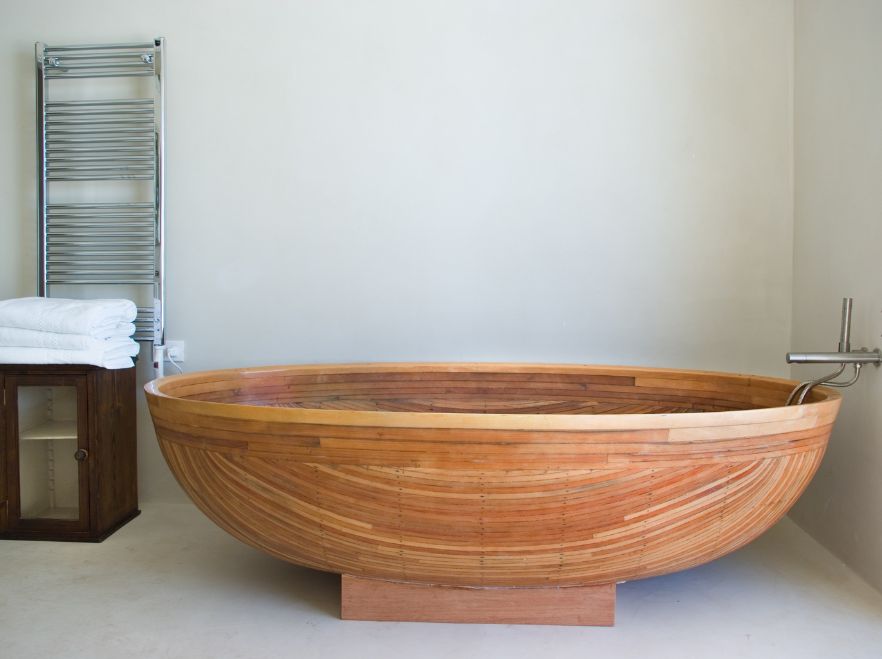 Canoe Bathtub at Estancia Vik, Jose Ignacio, Uruguay