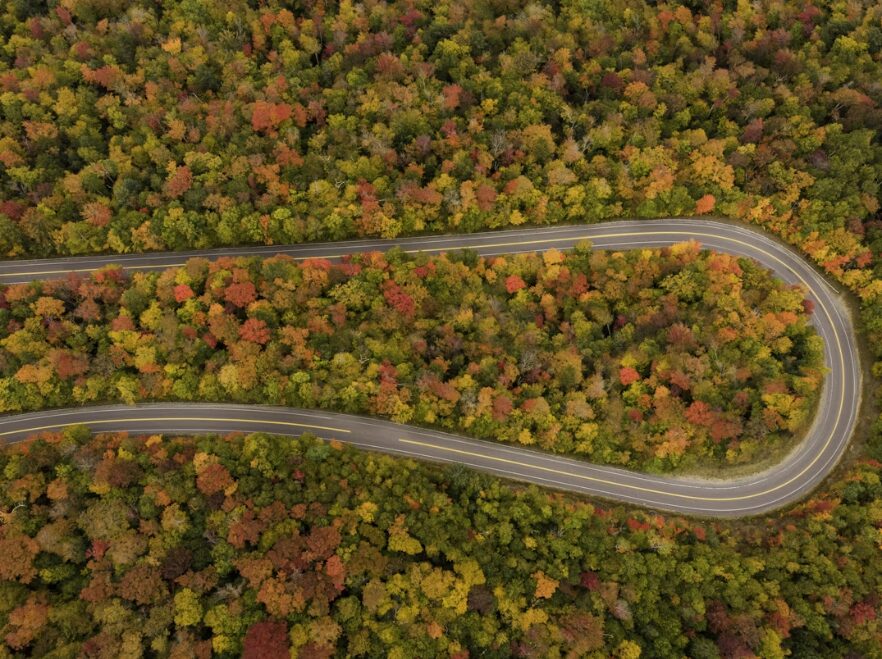 Kancamagus Highway Drive, White Mountains, New Hampshire, USA