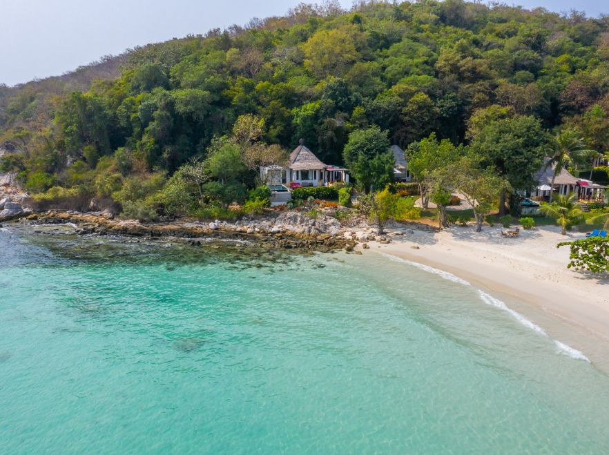 Beachfront Pool Villa Aerial, Paradee, Koh Samet, Thailand