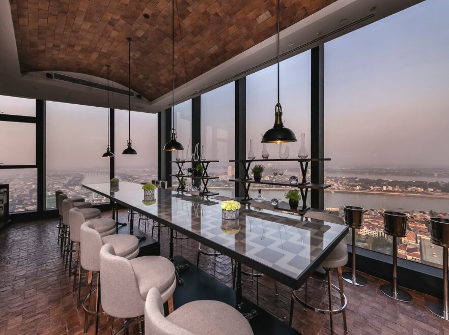 Wine tasting room, Rosewood, Phnom Penh, Cambodia